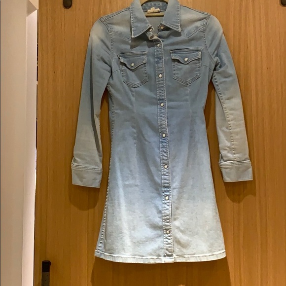 AG Adriano Goldschmied LIGHTombré denim mini dress - Picture 1 of 8